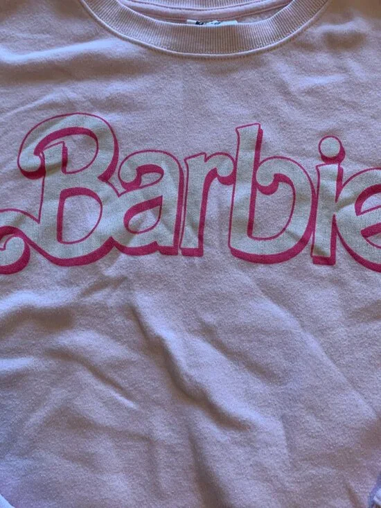 Barbie Doll Pink Women's Crewneck Sweatshirt Kidcore Glam Size M Medium - Picture 2 of 6